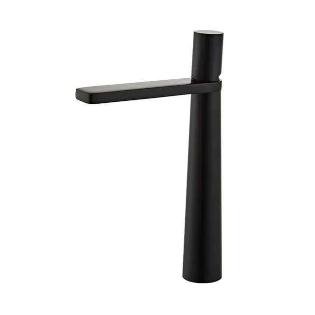 Robinet de lavabo moderne en laiton doré brossé – vue 7