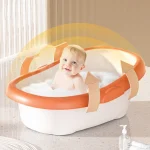 Baignoire pour nouveau-né, baignoire Portable en plastique épais pour tout-petits, Design Transparent écologique, grande taille