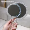 Miroir maquillage rond portable poignée transparente… – vue 1