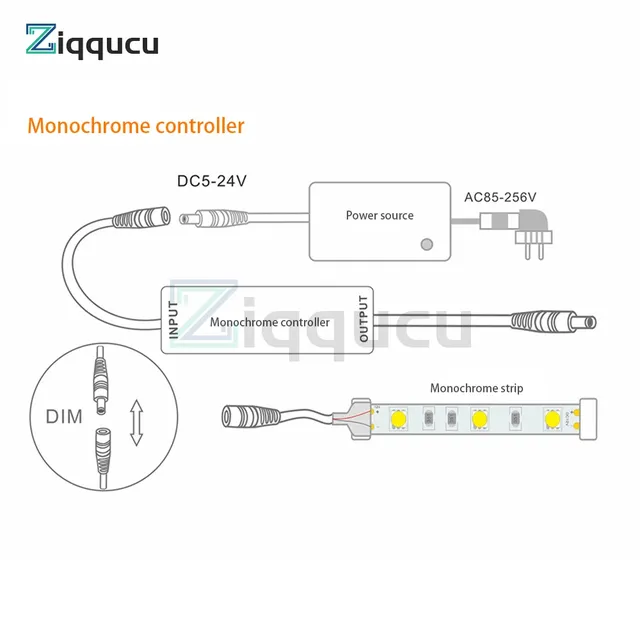 Mini contrôleur de gradateur RF pour bandes LED – vue 4