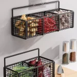 Étagère de cuisine en métal, support de rangement mural multifonctionnel, organisateur de shampoing de bain, articles ménagers, étagères de rangement, Organization