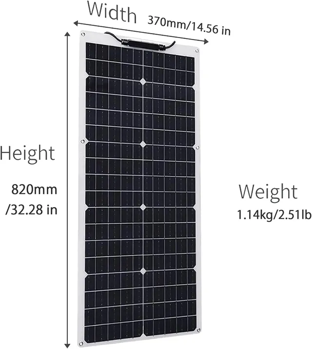 XINPUGUANG 50W 120W 12V Panneau solaire flexible 18V… – vue 5