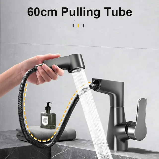 Robinet de lavabo de salle de bain rétractable avec… – vue 4