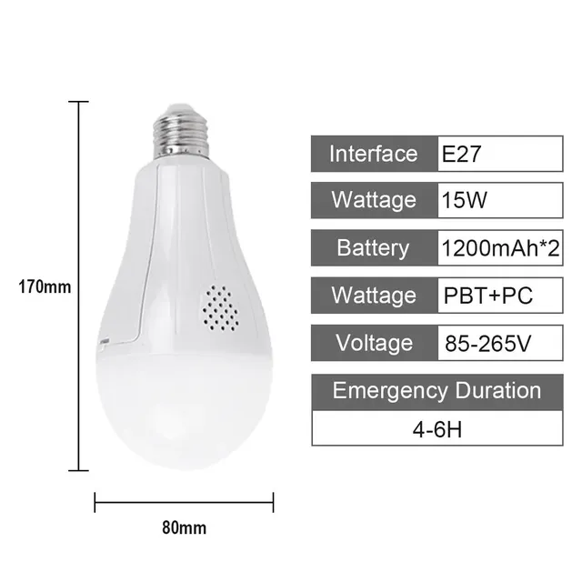 Ampoule Led E27 15w avec crochet – vue 2