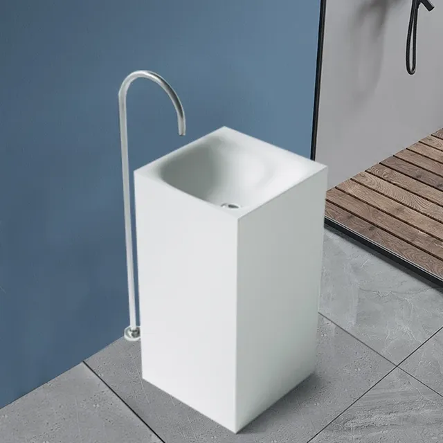 Lavabo autoportant pierre artificielle marbre… – vue 2