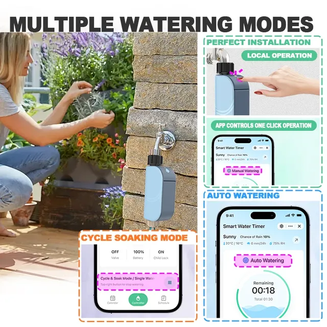 Minuterie d'arrosage de jardin intelligente WIFI – vue 4