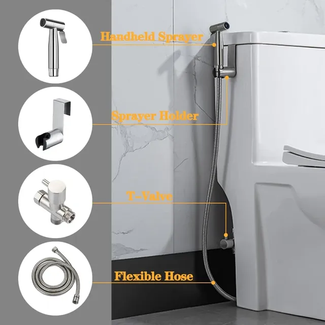 Kit de pulvérisateur de Bidet de toilette à main – vue 4