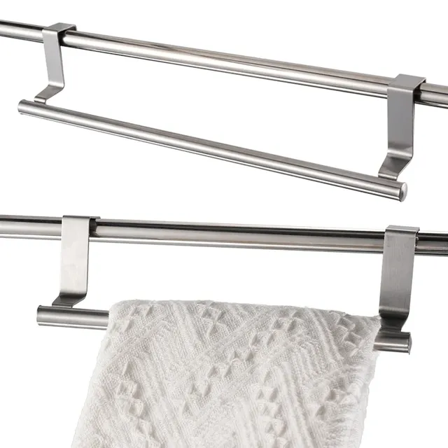 Porte serviettes acier inoxydable brossé argent mat… – vue 5
