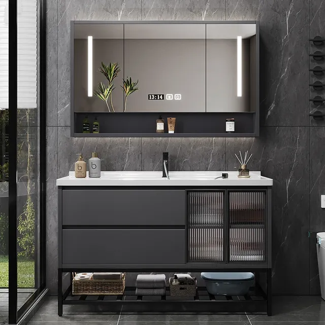 Meuble de salle de bain noir
