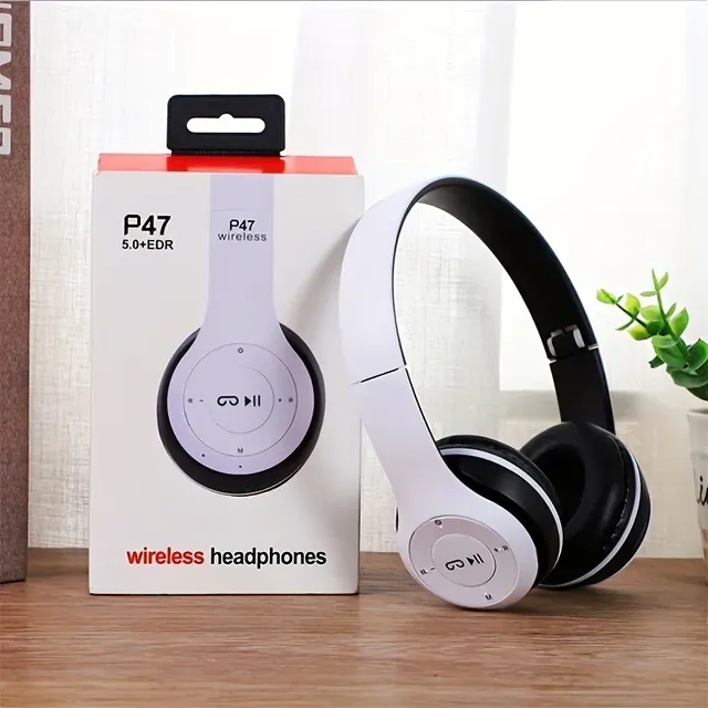 Casque sans fil bluetooth pliable arceau réglable…