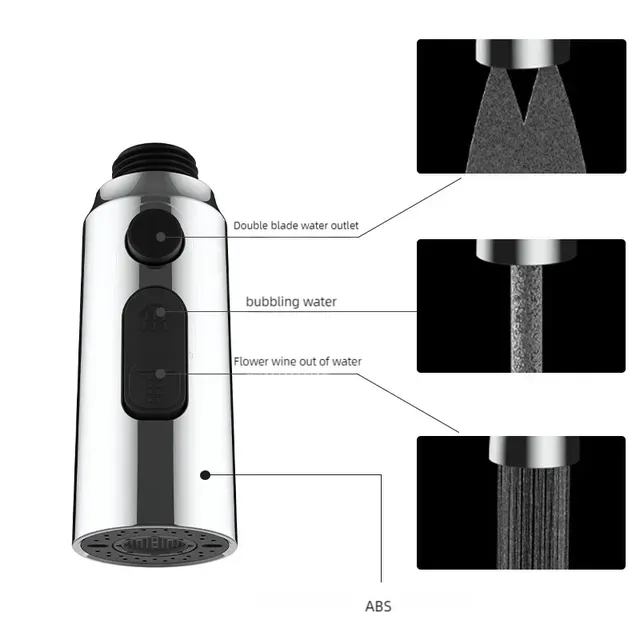Robinet de cuisine à double fonction ABS Durable – vue 4
