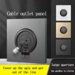 Panneau vierge trou de sortie noir trou de prise murale à travers la ligne couvercle de tableau blanc 86 Type couvercle décoratif mural dissimulé