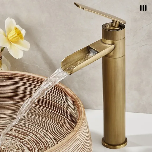 Robinets de lavabo robinet en laiton Antique salle de… – vue 2