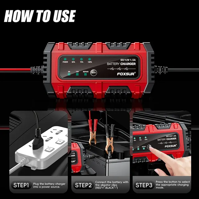 Chargeur de batterie de voiture 6V/12V 1 – vue 6