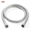 Tuyau de douche Flexible 1m/1.5m, tuyaux de plomberie en acier inoxydable chromé, pomme d&rsquo;eau de salle de bains, tuyau de pomme de douche, accessoires de salle de bains