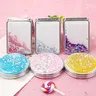 Miroir rond de maquillage créatif à sable mouvant – vue 2