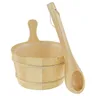 Seau sauna bois pin camphre naturel clair finition brute… – vue 1