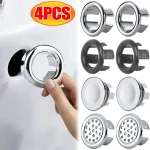 Couvercle de trop-plein rond pour trou d&rsquo;évier, anneau de trop-plein durable pour lavabo, garniture de lavabo de cuisine et de salle de bains, trou d&rsquo;évier de bain, capuchon de trop-plein creux