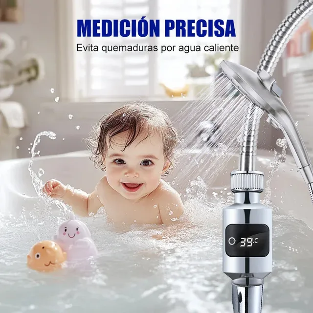 Pyromètre de douche numérique LED – vue 2
