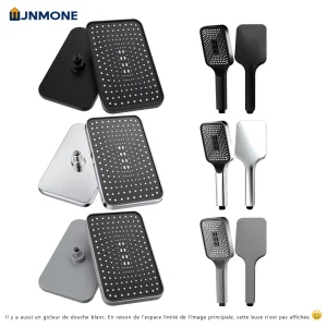 Pommeau de douche à pluie de 14 pouces, haute pression, grand débit, salle de bains, douches de pluie à pulvérisation supérieure, système de robinetterie de baignoire, accessoires Douche à économie d&rsquo;eau