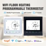Thermostat WiFi intelligent AC230V 3A 16A APP/commande vocale pour chauffage au sol avec écran LCD numérique et Installation murale
