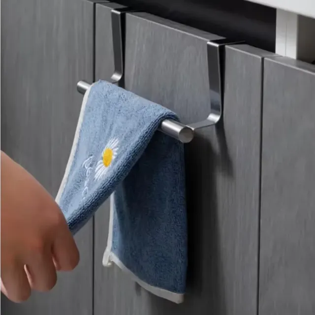 Porte serviettes acier inoxydable argenté brossé… – vue 3