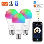 Tuya WiFi E27 ampoule intelligente à intensité variable RGBCW 100-240V 12W 15W 18W lumière LED vie intelligente App contrôle prise en charge Alexa Google Home Alice