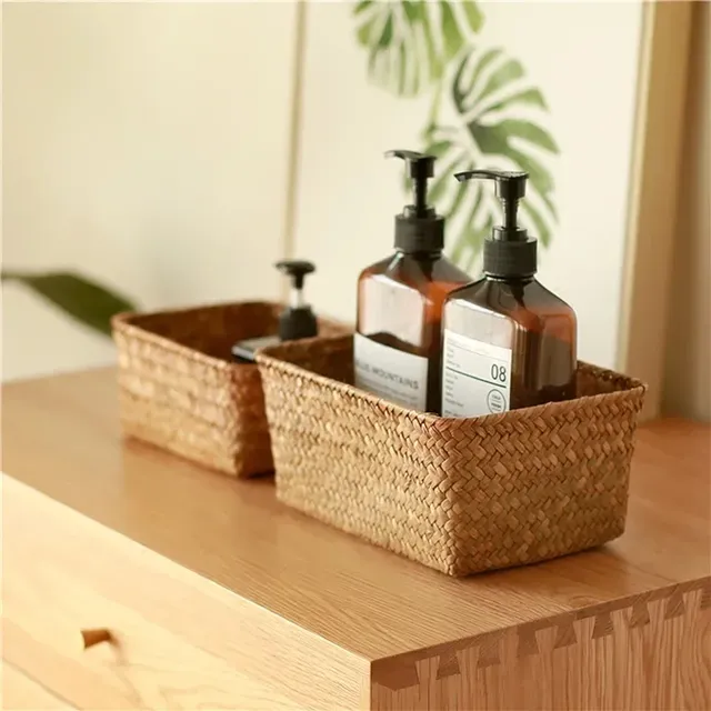 Panier de rangement en osier tissé – vue 6