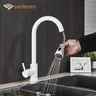 Senlesen robinet de cuisine blanc extractible