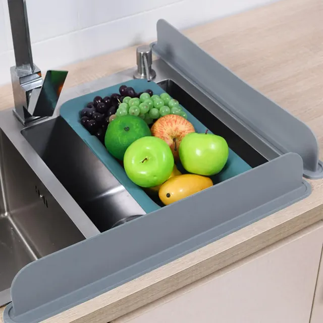 Tapis de robinet d'évier de cuisine Long en Silicone