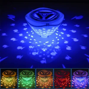 Lumière flottante pour baignoire, lumières de piscine avec motif de poisson coloré, jouets de salle de bain, aquariums, diverses lumières de décoration de fête