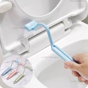 Brosse de toilette portable en forme de S, pliable sur le côté, longue poignée, coin incurvé, livres, doux Brosse de toilette portable en forme de S, pliable sur le côté, longue poignée, coin incurvé, livres, doux