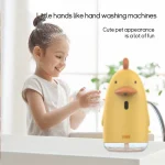 Distributeur automatique de savon avec chargeur USB, capteur sans contact, Style dessin animé mignon, Machine à laver les mains pour enfants, distributeur de mousse de savon