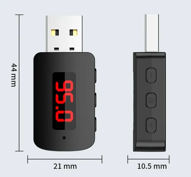 Transmetteur et récepteur de voiture Bluetooth 5.4 – vue 4