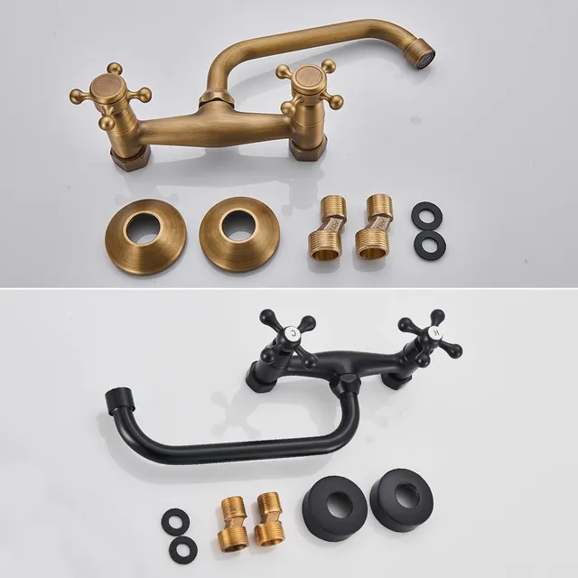 Robinet de lavabo en laiton Antique – vue 7