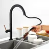 Robinet de cuisine extractible noir moderne 2 modes de… – vue 2