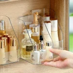 Armoire à miroir de salle de bain, boîte de rangement de maquillage, support mural de rangement de cosmétiques de bureau, Style minimaliste moderne, couleur Pure