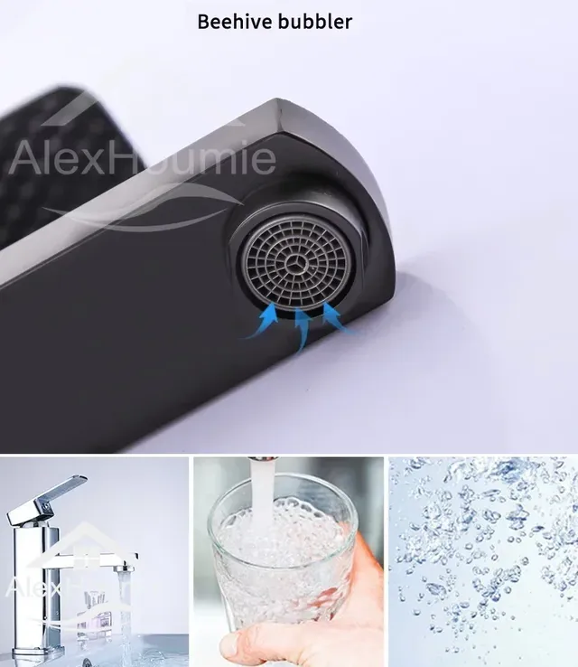 Mitigeur lavabo monocommande chromé design carré… – vue 3