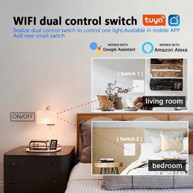 Wifi commutateur intelligent 2 voies 1 gang 2 gang 3… – vue 3