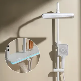 Système de douche à lumière ambiante avec bouton de piano