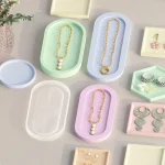 Moules en silicone d&rsquo;escalade de forme nar, plâtre de ciment concret de bricolage, résine Xy d&rsquo;élection, plat de stockage géométrique, moule d&rsquo;assiette, décor d&rsquo;artisanat à la maison