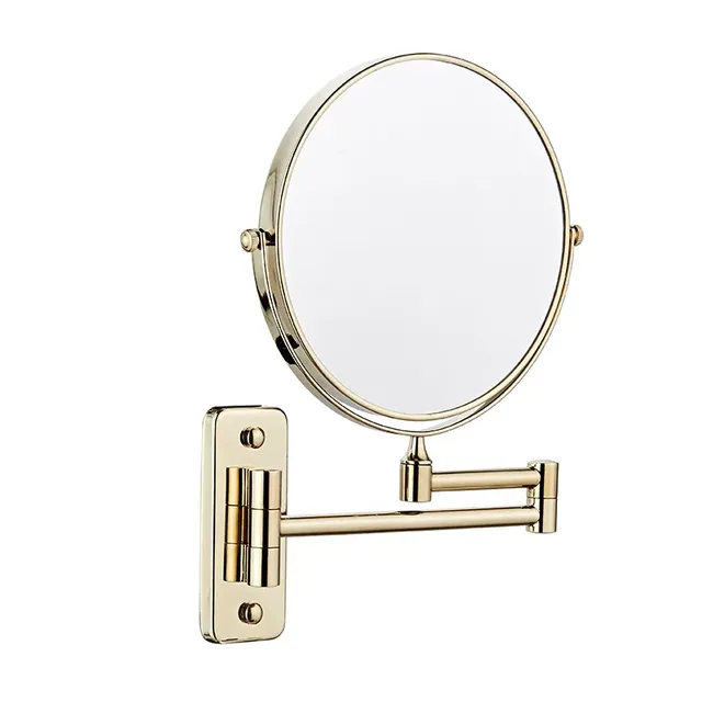 Miroir télescopique rond chromé Double face sans… – vue 3