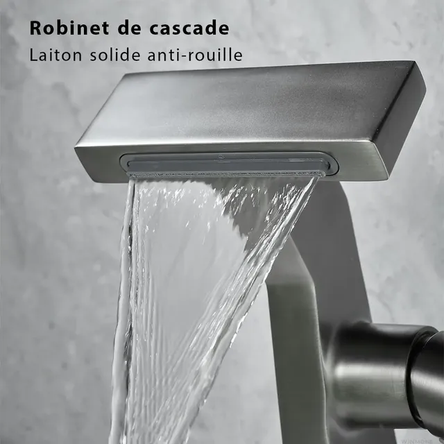 Robinet de Lavabo en Laiton pour Installation de Pont – vue 3