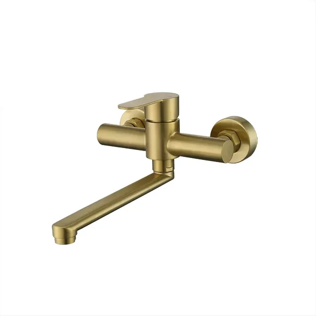 Robinet d'évier de cuisine en acier inoxydable 304 or… – vue 6