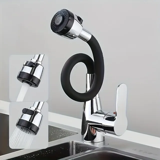 360 ° Robinet d'évier de cuisine flexible rotatif – vue 4