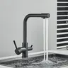 Robinet de cuisine avec filtre à eau de luxe doré – vue 4