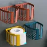 Support papier toilette mural adhésif plastique jaune… – vue 2