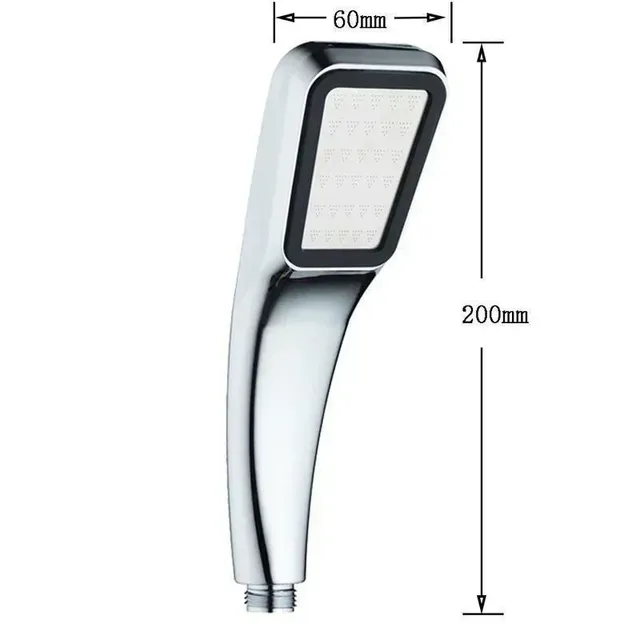 Pommeau douche main rectangulaire chrome ergonomique… – vue 4