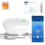 Tuya – vanne d&rsquo;eau intelligente WiFi, compteur d&rsquo;eau, débit d&rsquo;eau, affichage de la température de l&rsquo;eau, minuterie, contrôle par application Smart Life, domotique