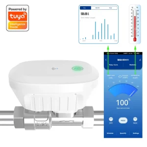 Tuya – vanne d’eau intelligente WiFi, compteur d’eau, débit d’eau, affichage de la température de l’eau, minuterie, contrôle par application Smart Life, domotique Tuya – vanne d’eau intelligente WiFi, compteur d’eau, débit d’eau, affichage de la température de l’eau, minuterie, contrôle par application Smart Life, domotique